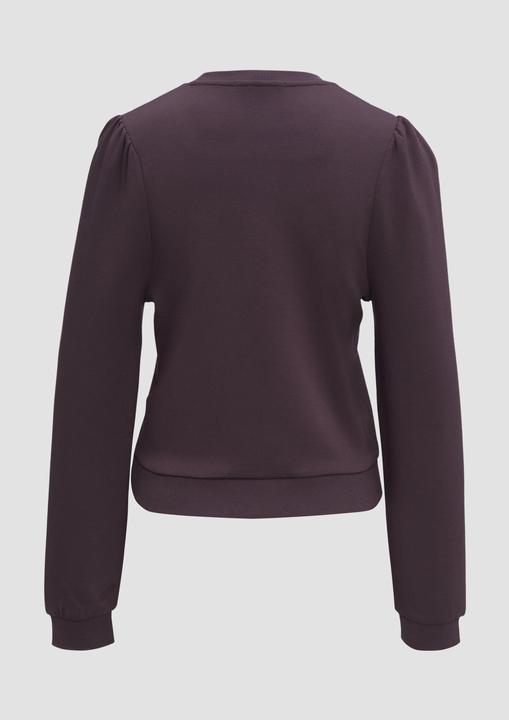 Actual product image S.Oliver Sweatshirt Viskosemix-Sweatshirt mit Puffärmeln (S)