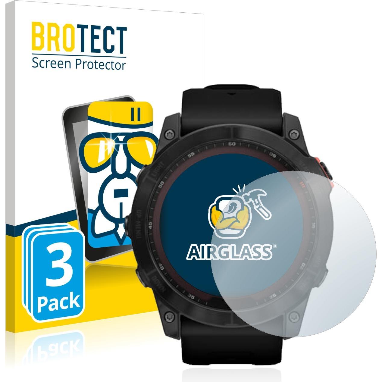 BROTECT AirGlass Panzerglasfolie, Smartwatch Schutzfolie, Transparent