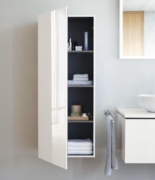 Produktbild Duravit Hochschrank L-CUBE 500x363x1760mm Ans links nussbaum dunkel