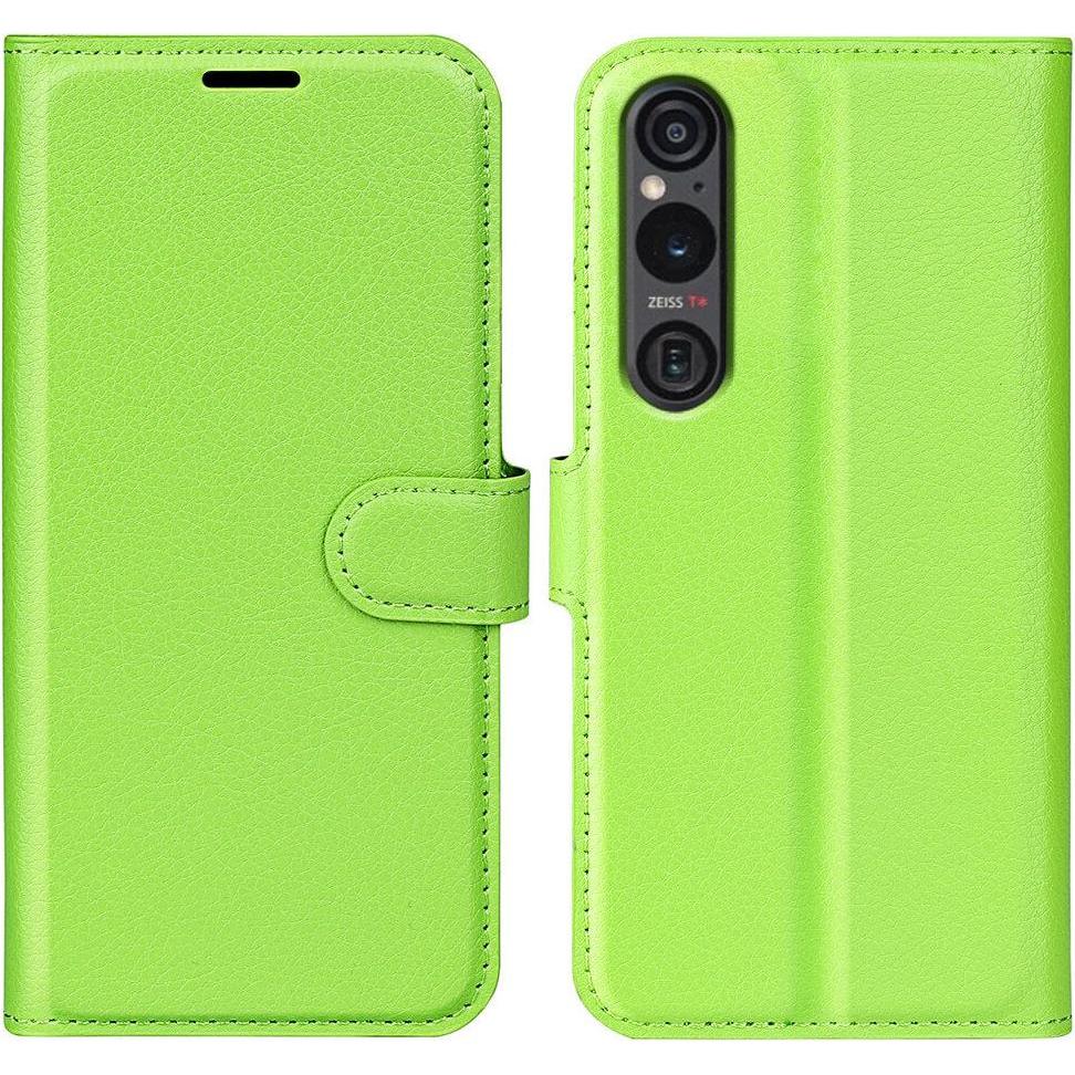 Cover-Discount Sony Xperia 1 VI - Leder Etui Hülle (Sony Xperia 1 VI), Smartphone Hülle, Grün