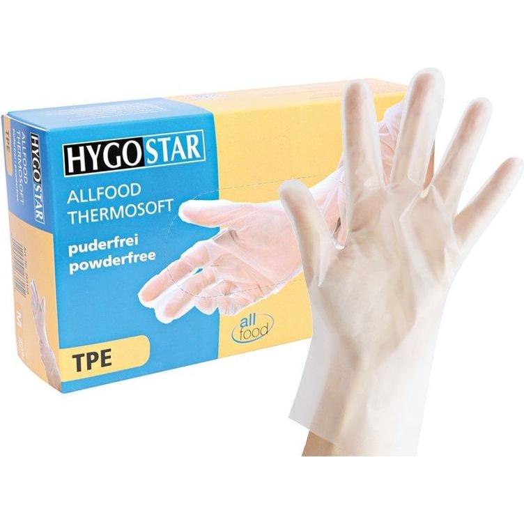 Thumbnail - Antalis, Schutzhandschuhe, Handsker TPE L transparent pudderfri 200stk/pak - (200 stk.) (L)