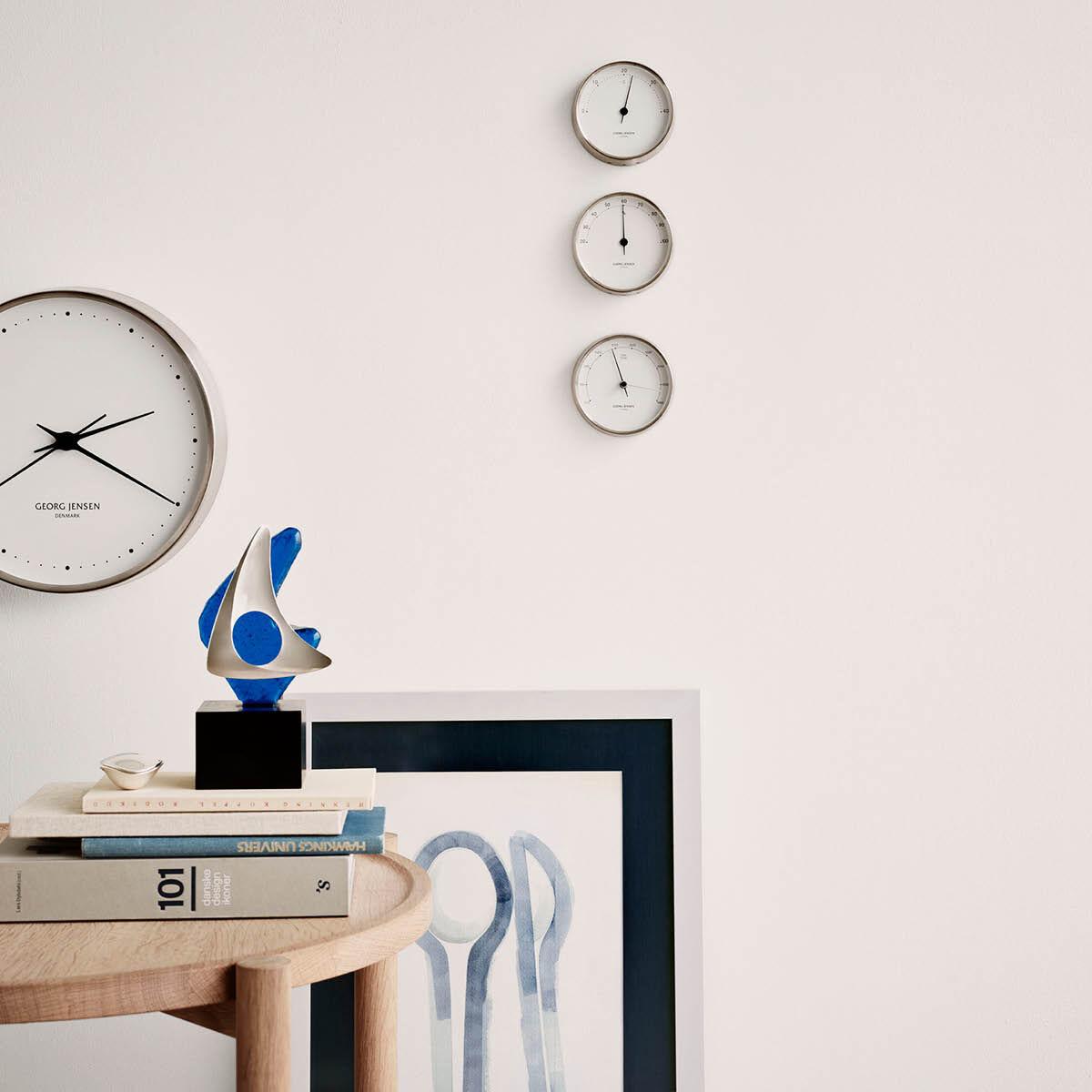 Thumbnail - Georg Jensen KOPPEL Barometer Edelstahl mitm Ziffernblatt, Wetterstation, Silber
