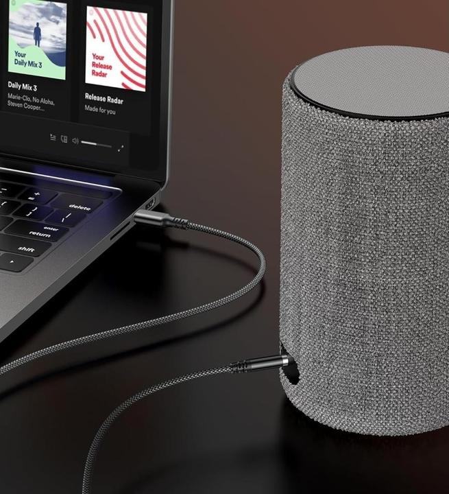 Produktbild PowerGuard C-to-Aux-Plug USB Type C zu 3.5mm Klinke AUX Audio Kabel (3.5mm Klinke)