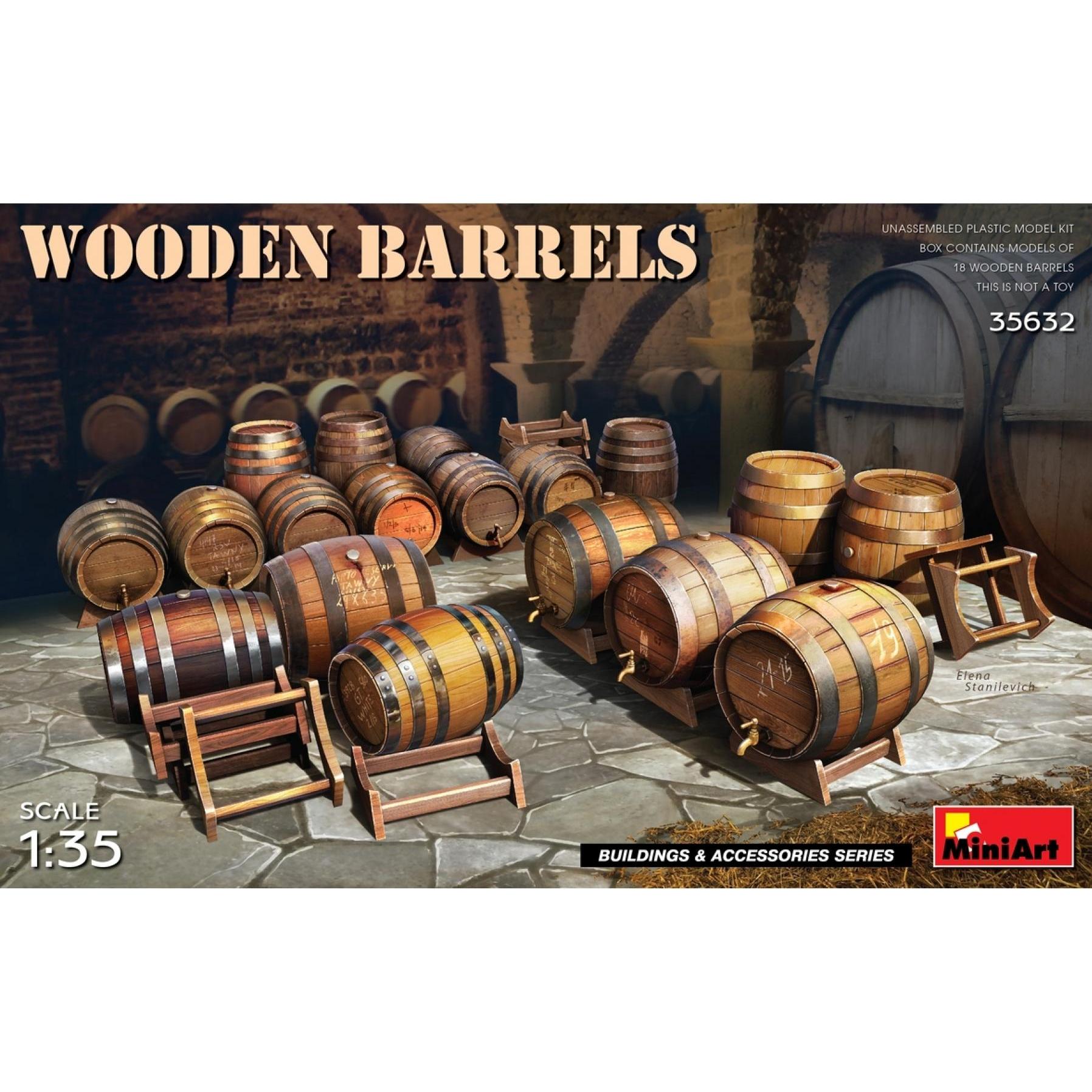 Mini art Wooden Barrels