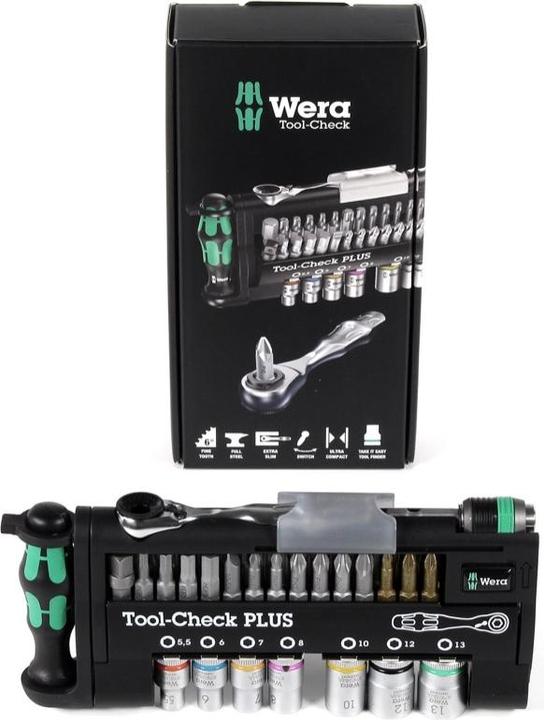 Actual product image Wera Tool-Check PLUS (Hexagon socket TX M10, Hexagon socket TX M15, Hexagon socket TX M30, Cross Phillips PH M1, Cross Phillips PH M2, Hexagon socket TX M25, Cross Pozidriv PZ M1, Cross Pozidriv PZ M2, Cross Phillips PH M3, Cross Pozidriv PZ M3, Hexagon socket TX M20, Hexagon socket TX M40)