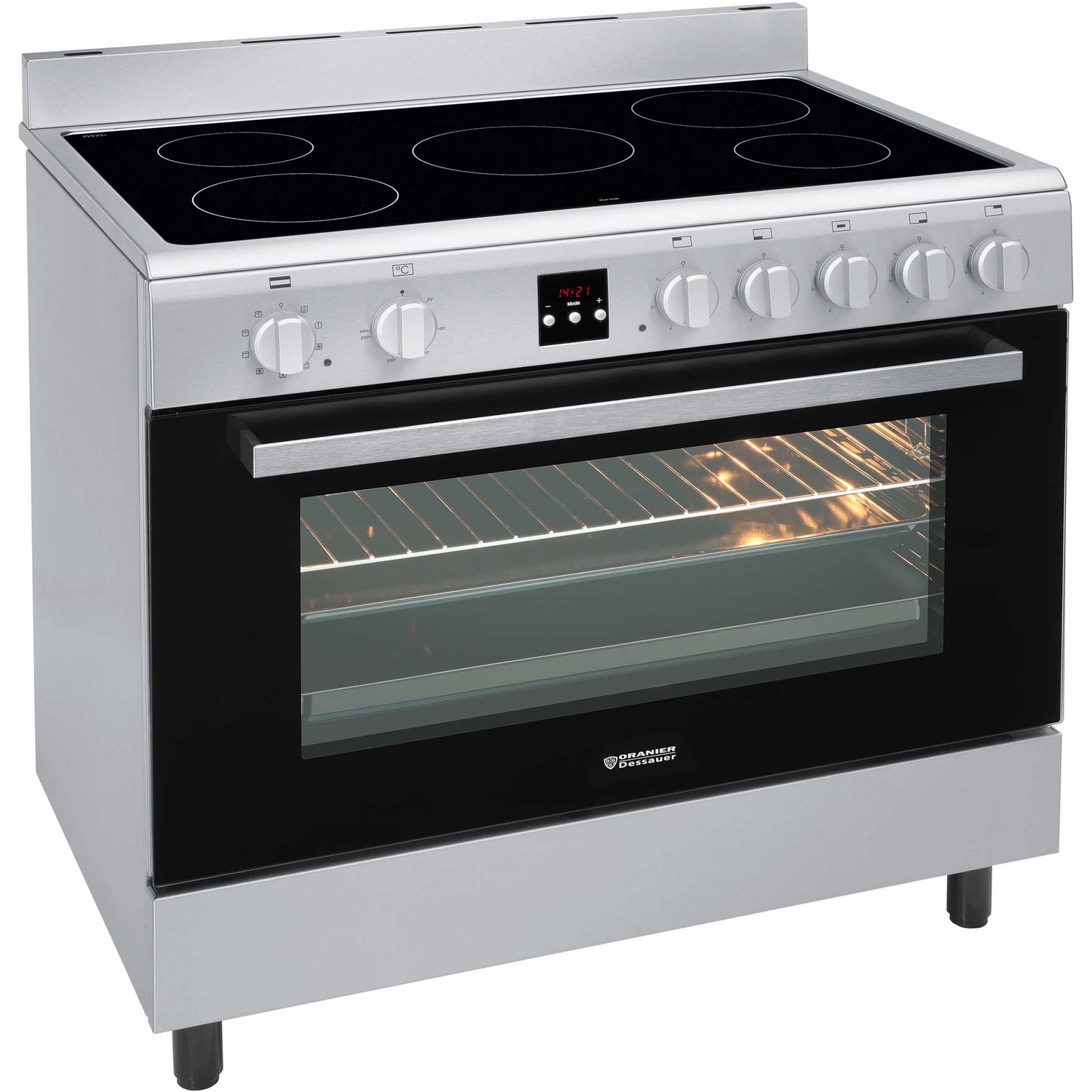 Oranier DC 1999 eds, Backofen + Herd Freistehend, Silber