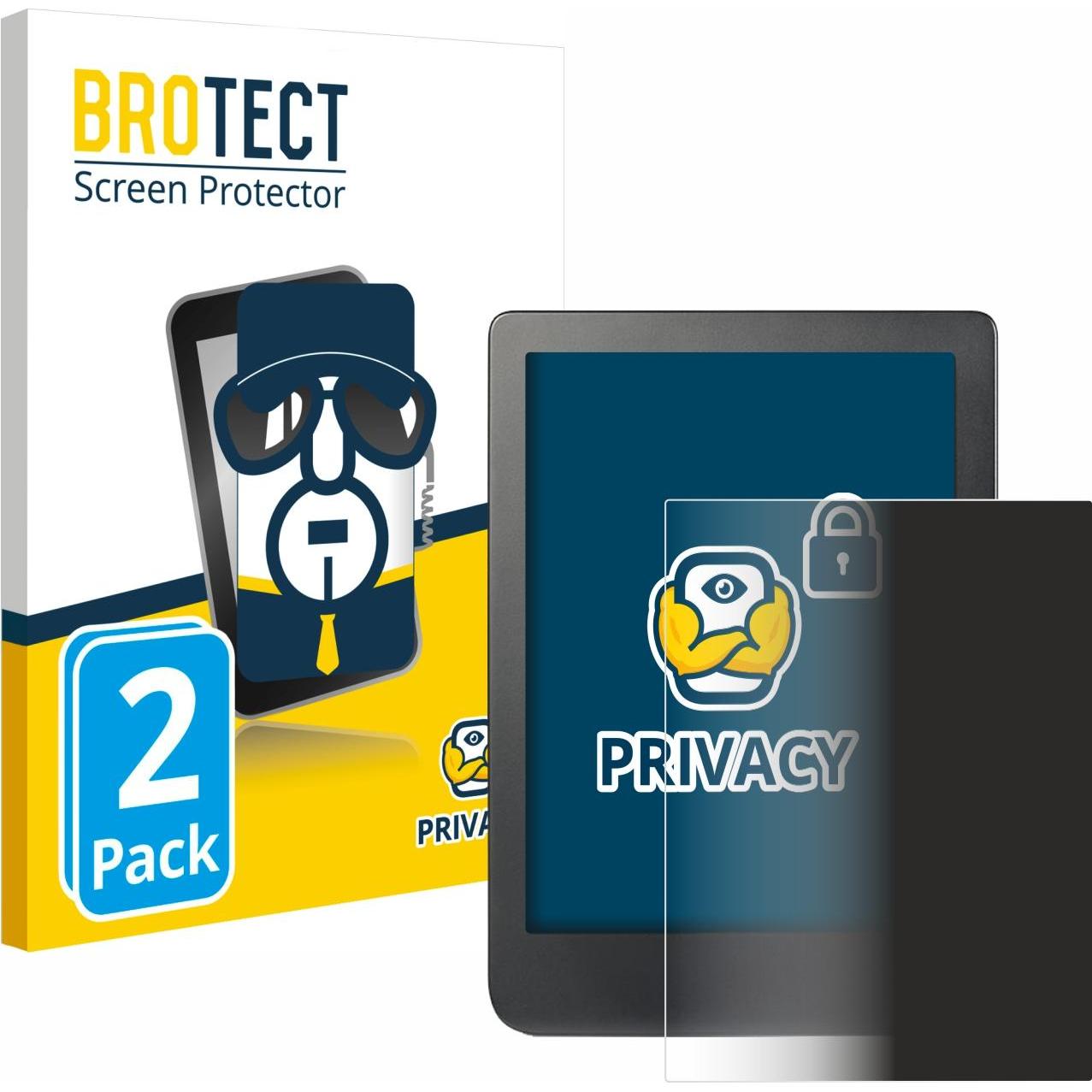 BROTECT Sichtschutzfolie Anti-Spy Privacy Folie Blaulicht-Schutz (Clara HD (6")), eReader Zubehör, Blau