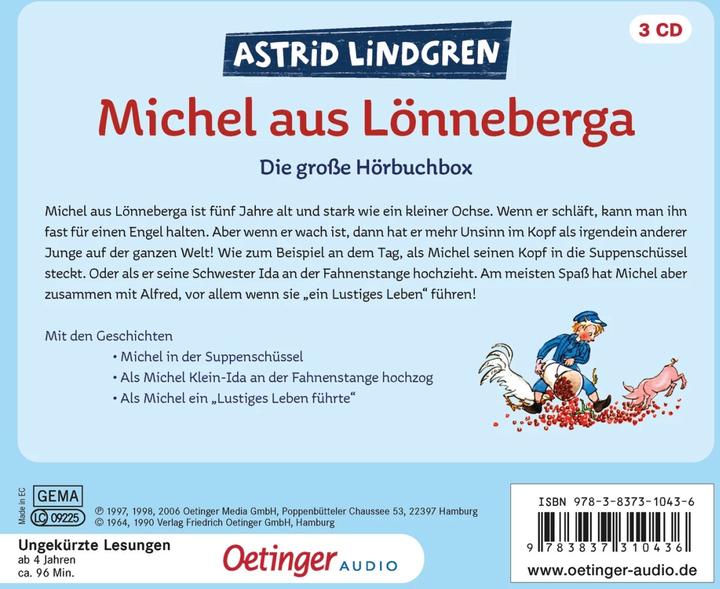 Immagine prodotto Michel di Lönneberga. La grande scatola degli audiolibri (Montagna Björn, Manfred Steffen, Karola Parry, Eberhard Schnellen, Michel Combo, Charles Kurt Peters, Günter Adam Strössner, Astrid Lindgren, Tedesco)