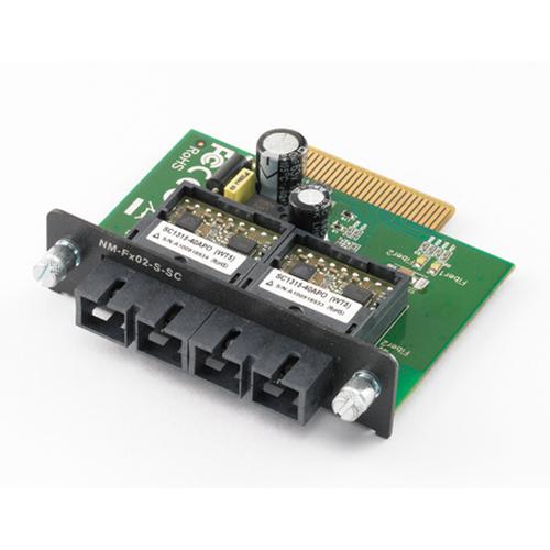 Thumbnail - Moxa NM-FX02-S-SC - Eingebaut - Verkabelt - Faser - Schwarz, Netzwerkadapter