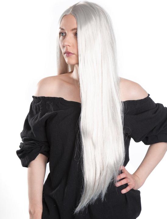 Produktbild Maskworld Extralange Perücke weiss - Kostüm Faschingsperücke