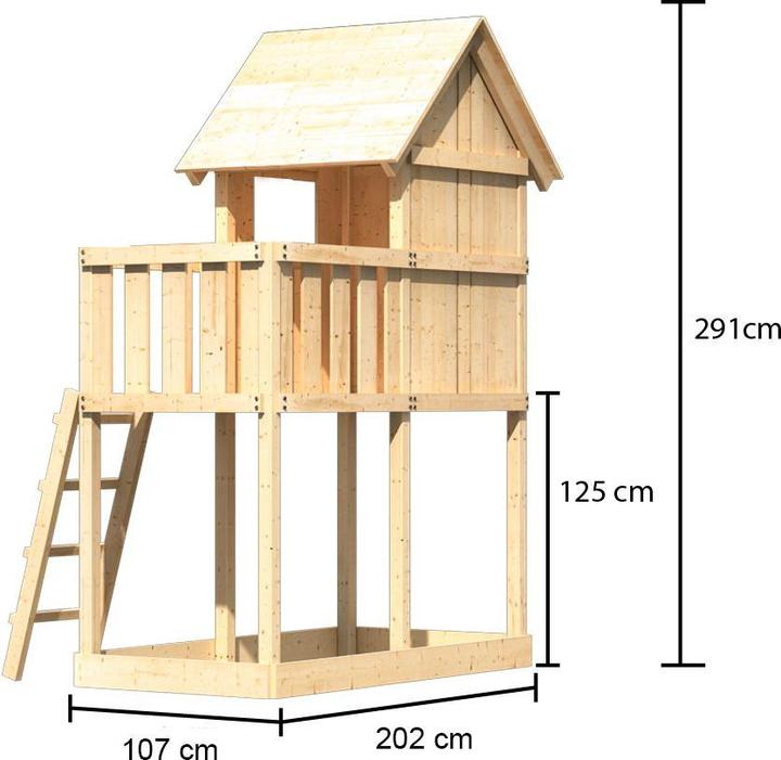 Actual product image Karibu Play tower Frieda with extension
