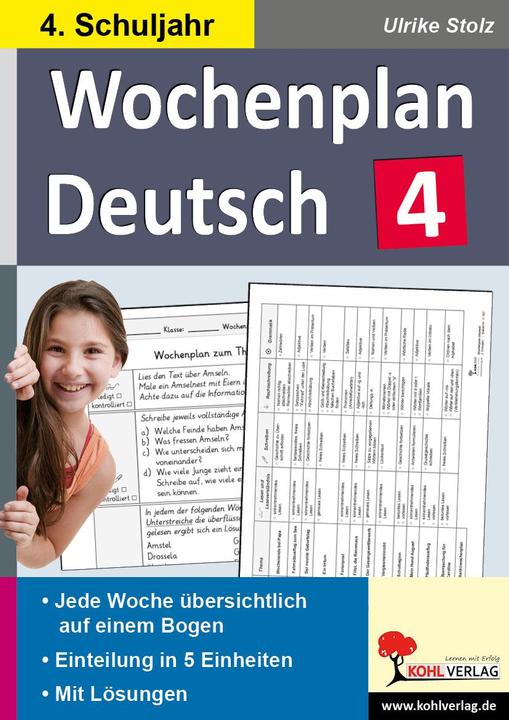 Produktbild Wochenplan Deutsch 4. Schuljahr (Deutsch, Ulrike Stolz, 2013)