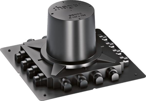 Actual product image Hager Shuttering element SER02f.floor socket R02 H155mm