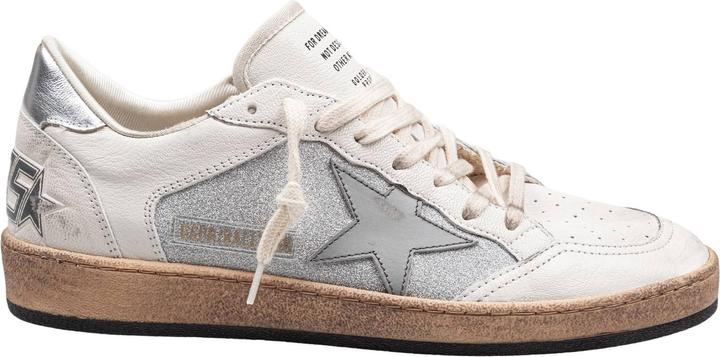 Produktbild Golden Goose ballstar in nappa and glitter natural and silver color (36)