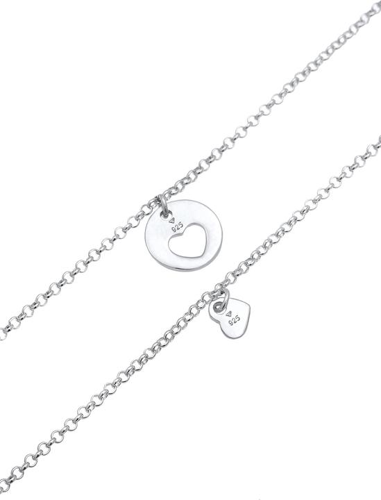 Produktbild Elli Armband Herz Mutter Tochter Plättchen Cut Out 925 Silber (16 cm, 925 Sterling Silber)