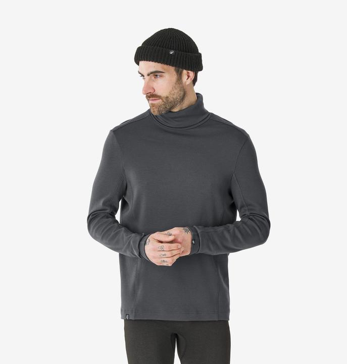 Produktbild Wedze Skiunterhemd Herren warm Rollkragen Merinowolle - BL500 Woolneck schwarz (M)