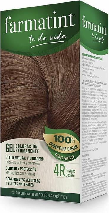 Actual product image Farmatint Gel 4r Chestnut Brown 135ml (4r-Castaño Cobrizo)