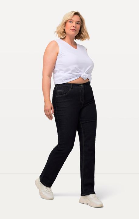 Image du produit Ulla Popken Jean Mandy, coupe 5 poches droite. Taille confortable et tissu stretch (52)