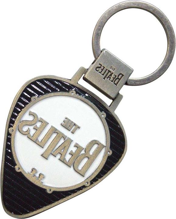 Actual product image The Beatles Drum Logo Plectrum Keyring