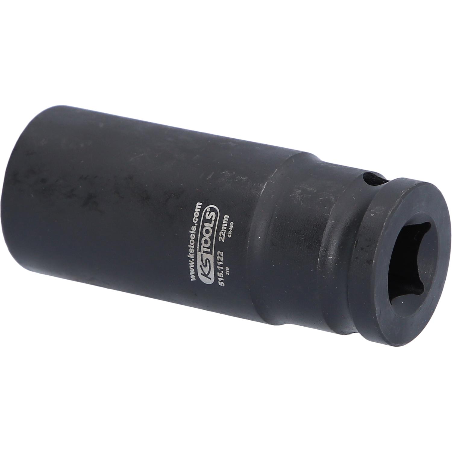 Thumbnail - KS Tools, Steckschlüssel + Stecknuss, 1/2" Kraft-Stecknuss lang (22 mm)