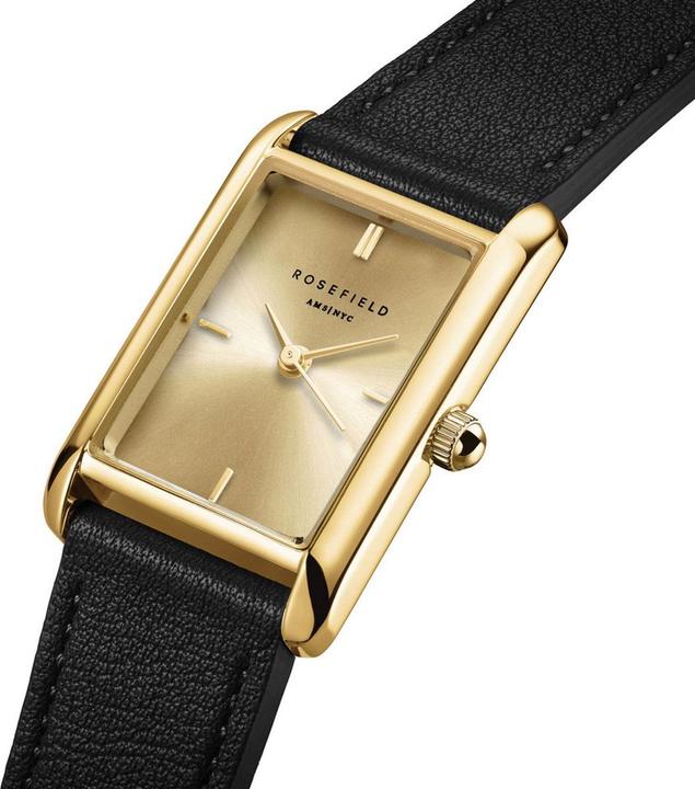 Immagine prodotto Rosefield - Heirloom Modern Champagne Dial Gold Black Leather HCBLG-H07 (Orologio da polso analogico, 23.50 mm)