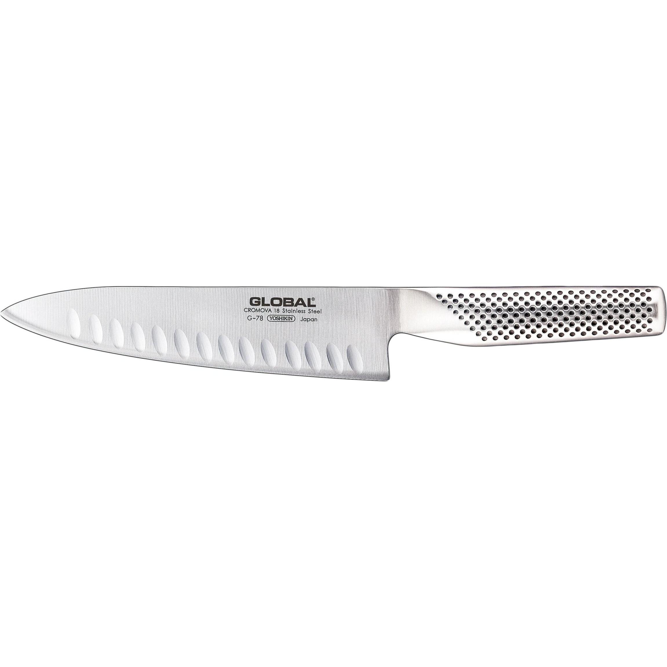 Global Cooks Knife Fluted 20cm Blade (G-78 ), Küchenmesser