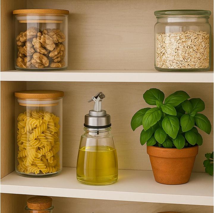 Produktbild Relaxdays Ölflasche Glas 3er Set nachfüllbar (200 ml)