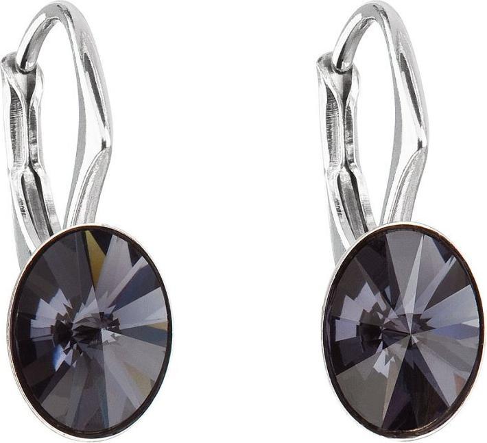 Immagine prodotto Evolution Group - Sparkling oval earrings with Swarovski crystals 31276.3 graphite