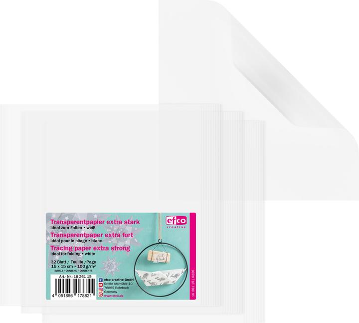 Actual product image Efco Tracing paper for folding "Extra strong (100 g/m², 32 x)