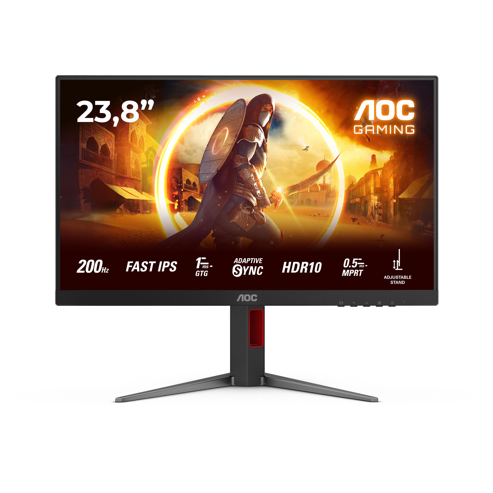 AOC 24G4HA (1920 x 1080 Pixel, 23.80"), Monitor, Rot, Schwarz