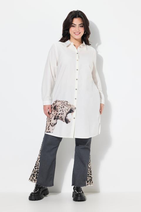 Immagine prodotto Angel of Style Hemdbluse, oversized, Leopard seitlich am Saum (56)