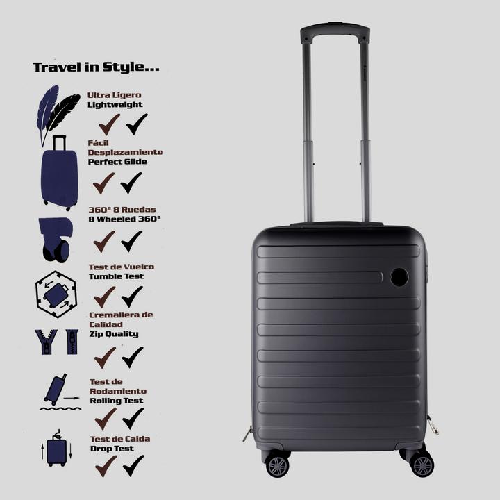 Actual product image Mojawo Kabinenkoffer Koffer Trolley Bordcase Handgepäck Bordgepäck Teleskop