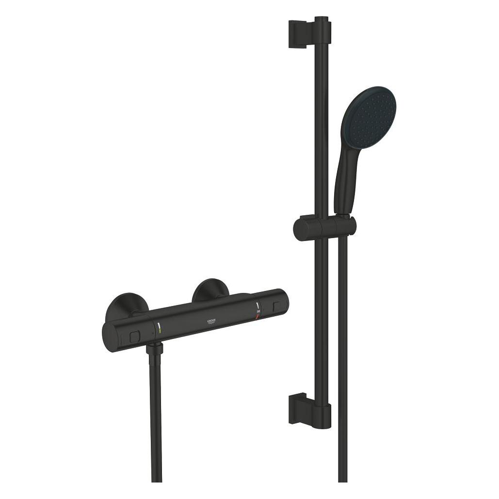 Grohe, Badkamermeubels, Precision Start Thermostat-Brausearmatur Inklusive Vitalio Start 110 Brausestangenset, Kleben Oder B