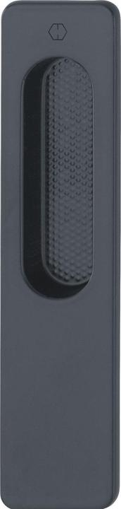 Hoppe Hebeschiebetürmuschel OMEGA aussen eckig, Aluminium schwarz matt