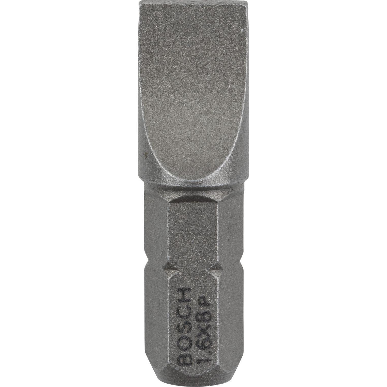 Bosch Professional Zubehör, Bits, Schrauberbit Extra-Hart S 1,6 x 8,0, 25 mm, 25er-Pack (25mm)