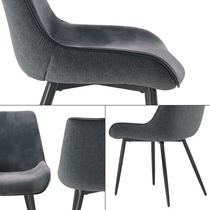 Produktbild Vicco Esszimmerstuhl Eleganza, Anthrazit, 2er Set