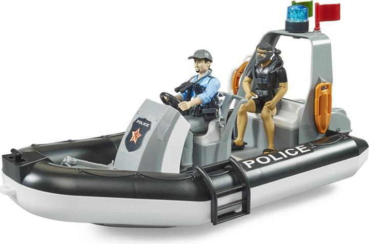 Produktbild Bruder bworld Polizei Schlauchboot mit Polizist
