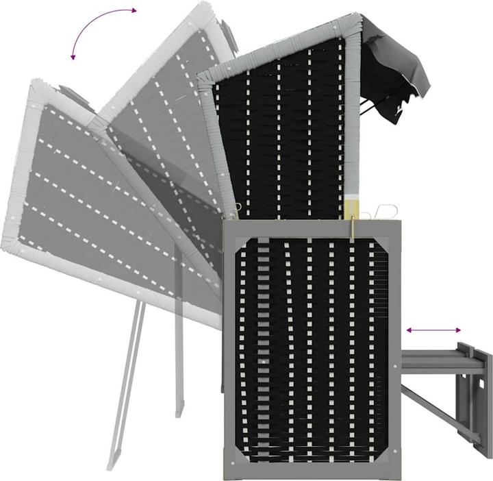 Actual product image vidaXL Beach chair