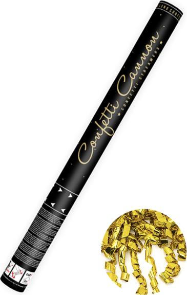 Actual product image Partydeco Confetti Cannon - 60cm - Metallic - Streamers - Gold (1 Piece)