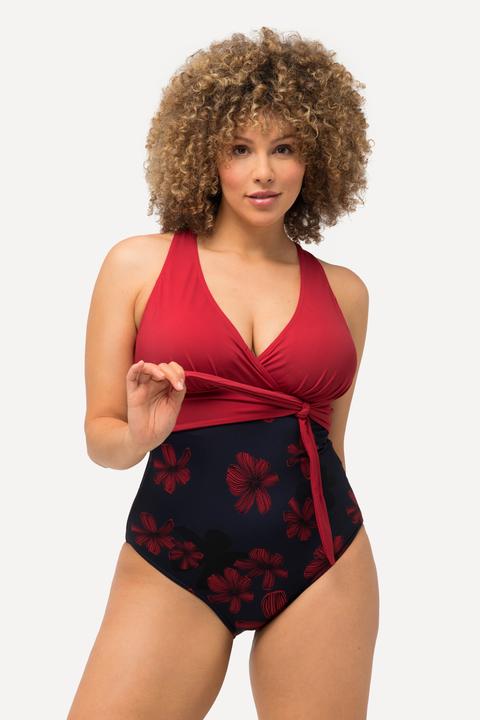 Produktbild Ulla Popken Badeanzug, Schiebeknoten, Softcups, Neckholder-Optik (58)