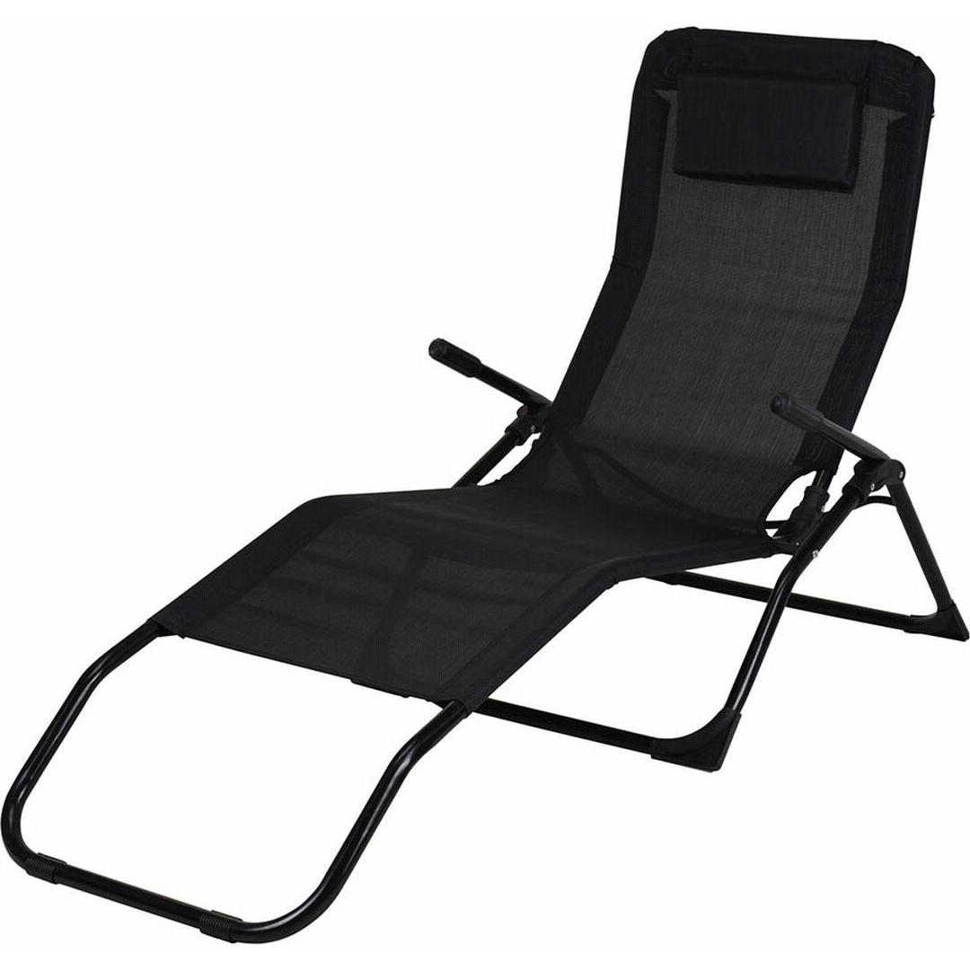 Ambiance Technology, Liegestuhl, Solseng Ambiance Biegsam Schwarz 158 cm (158 cm)