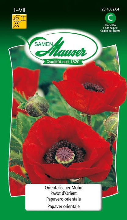 Image du produit Samen Mauser pavot oriental (Graines de plantes)
