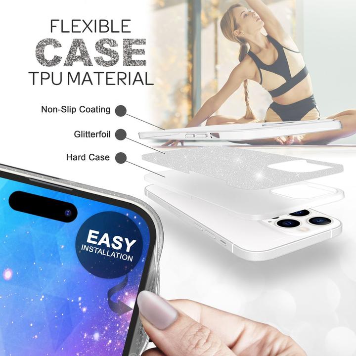 Actual product image Nalia Glitter cover (Apple iPhone 14 Pro)