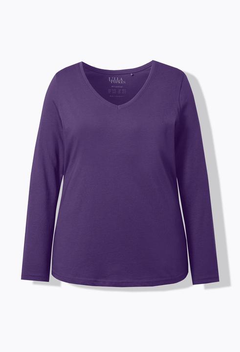 Produktbild Ulla Popken Shirt, Slim, V-Ausschnitt, Langarm (54)