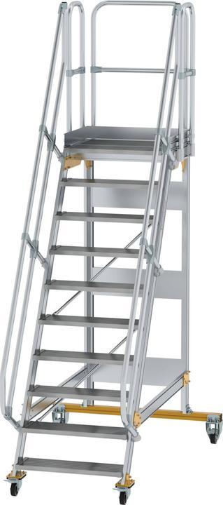 Produktbild Munk Plattformtreppe fahrbar 60° Stufenbreite 800 mm 10 Stufen (Plattformleiter, 80 cm)