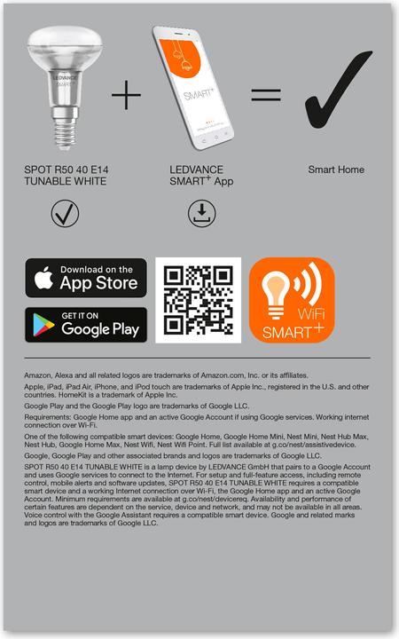 Image du produit Ledvance Smart+ Lecture (E14, 3.30 W, 210 lm, 4 x, G)