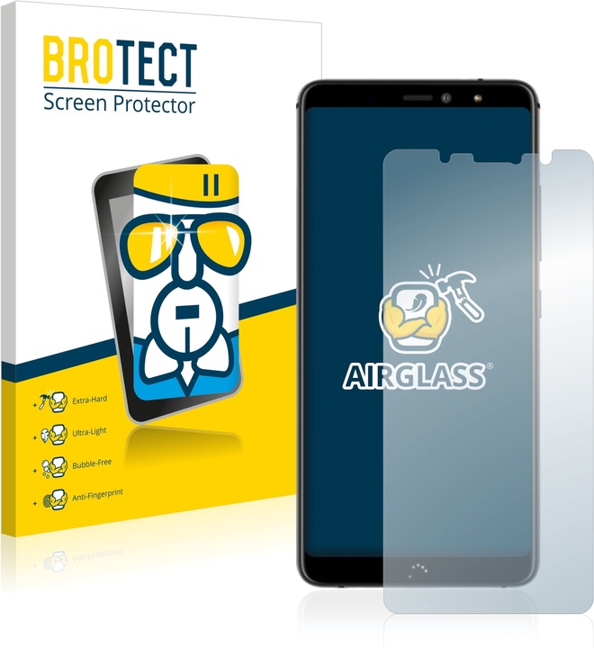 Actual product image BROTECT AirGlass Glass (1 Piece, BQ Aquaris X2 Pro)