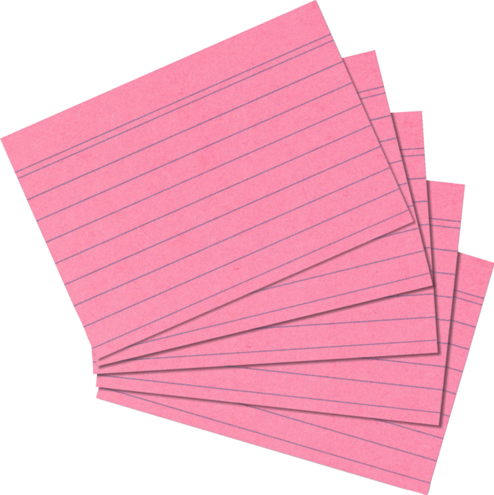Actual product image Herlitz Index cards, DIN A5, ruled, red made of paper, 170 gsm, woodfree, line color: blue, double (A5, 170 g/m², 100 x)