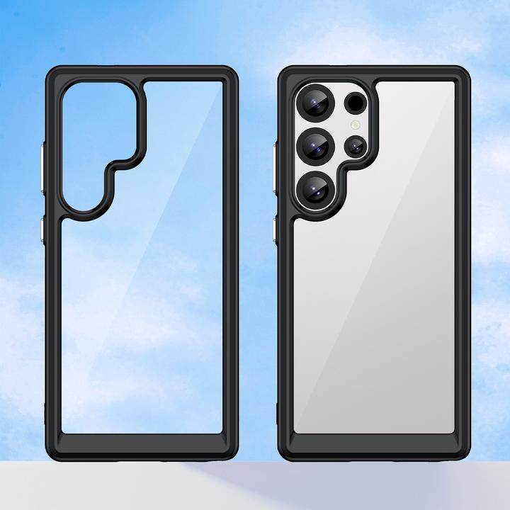 Produktbild Hurtel Outer Space Case Silikonhülle mit Gelrahmen für Samsung Galaxy S25 Ultra – Schwarz (Samsung Galaxy S25 Ultra)