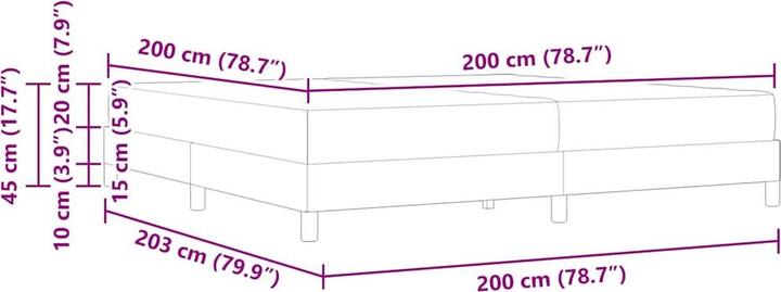 Produktbild vidaXL Boxspringbett (200 x 200 cm)